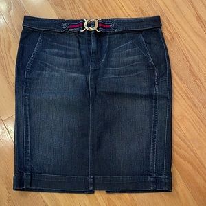7 for all mankind Denim Skirt with self attached belt.  Size 31